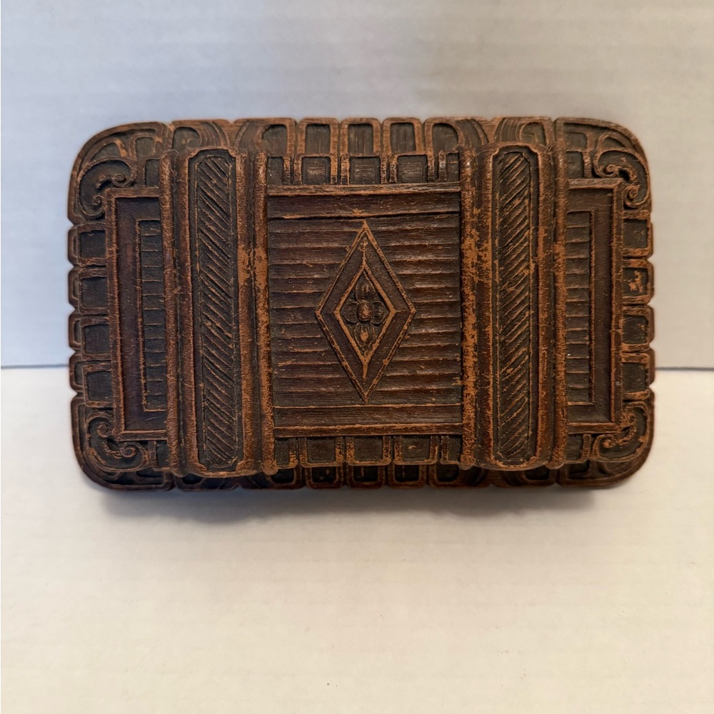 Vintage Syroco Box Art Deco Cigar Trinket Jewelry Heavyweight